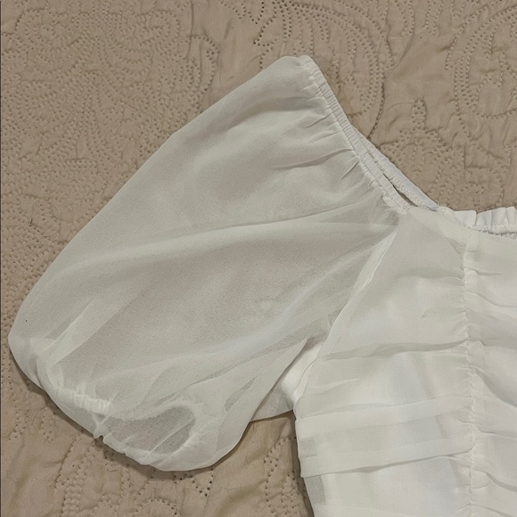 Altar'd State White Puff Sleeve Mini Dress - Picture 3 of 12